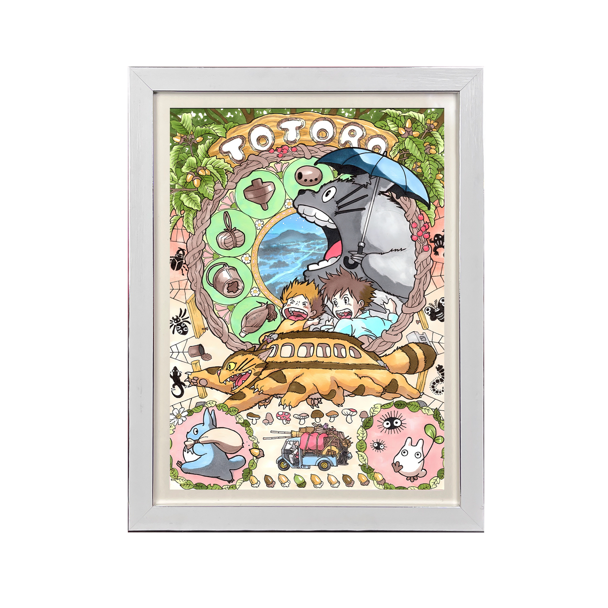 Studio Ghibli Handmade Multilayer Decorative 3D Paper Craft Frame