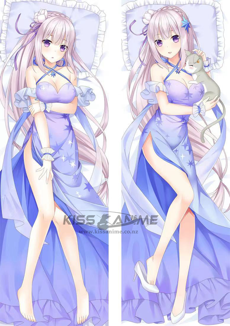 233 - Re:Zero Starting Life in Another World Emilia Dakimakura Hugging Body Pillow Package