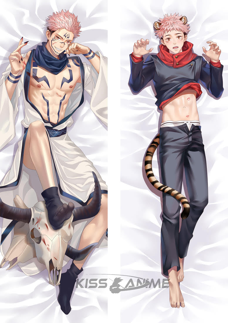 258 - Jujutsu Kaisen Yuji Itadori & Sukuna Hugging Body Pillow Package