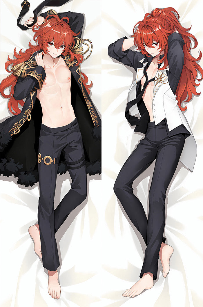 336 - Genshin Impact Diluc Ragnvindr Hugging Body Pillow Package