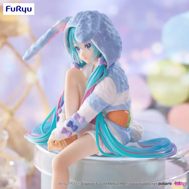 Vocaloid Hatsune Miku (Rabbit Ear Hood Pajama Blue Color Ver.) Noodle Stopper Figure