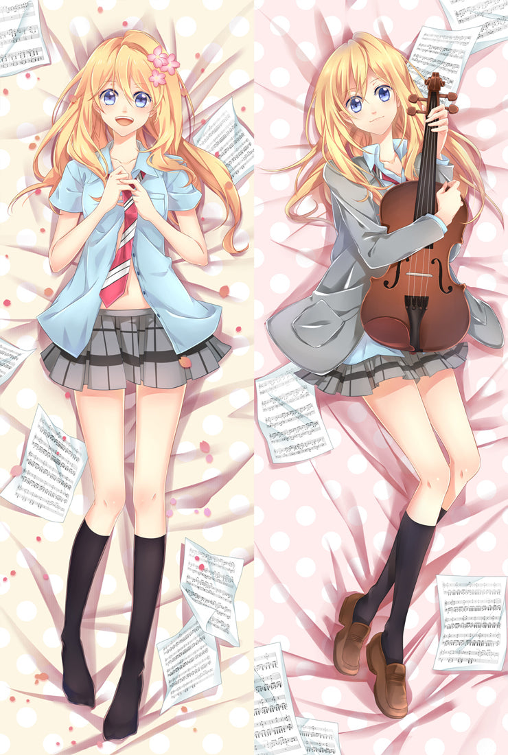 077 - Your Lie in April Kaori Miyazono Dakimakura Hugging Body Pillow Package