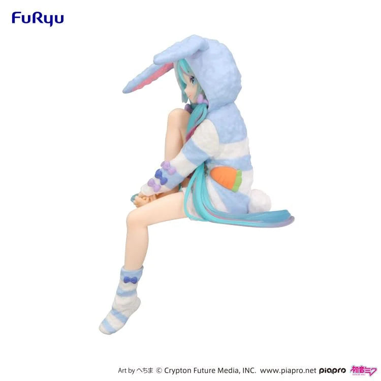 Vocaloid Hatsune Miku (Rabbit Ear Hood Pajama Blue Color Ver.) Noodle Stopper Figure