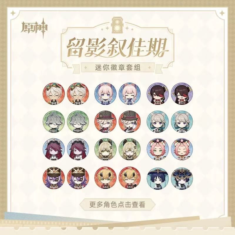 Genshin Impact Photo Reminiscing Series Official Mini Badge Set