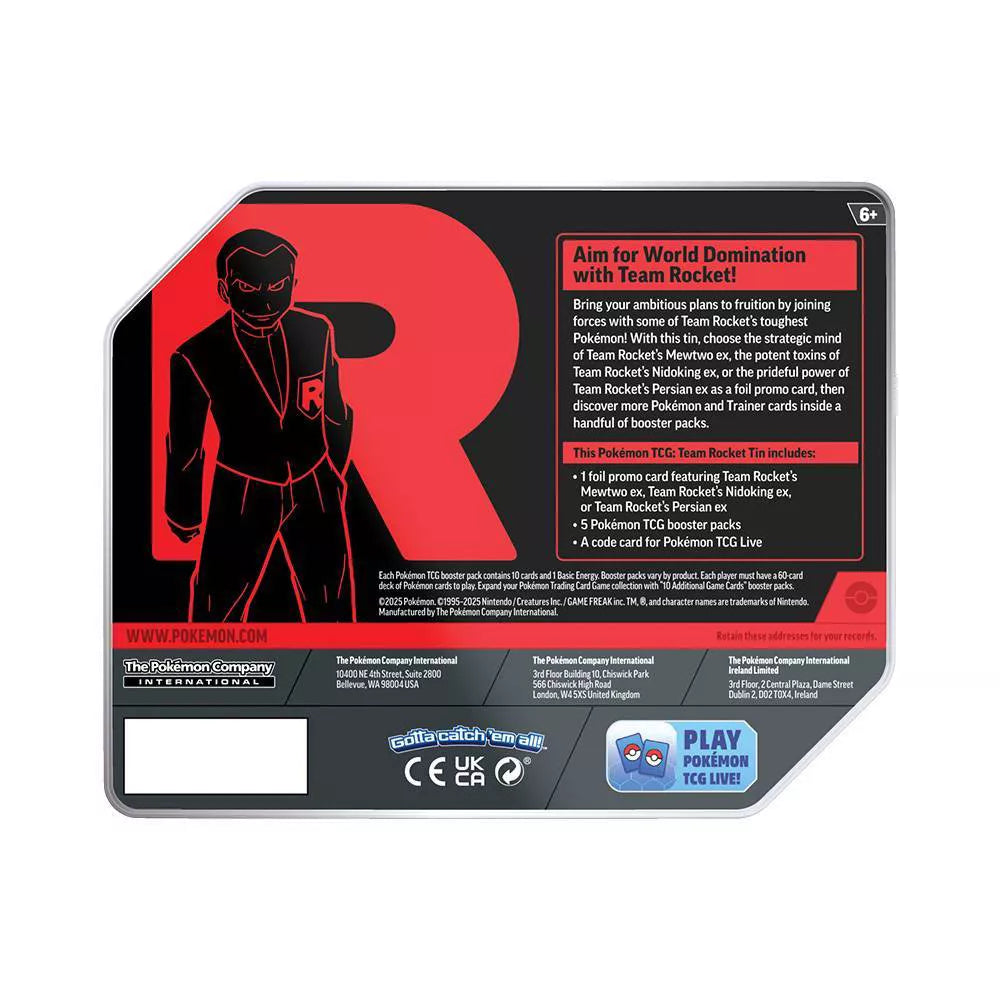 POKÉMON TCG: Team Rocket Tin