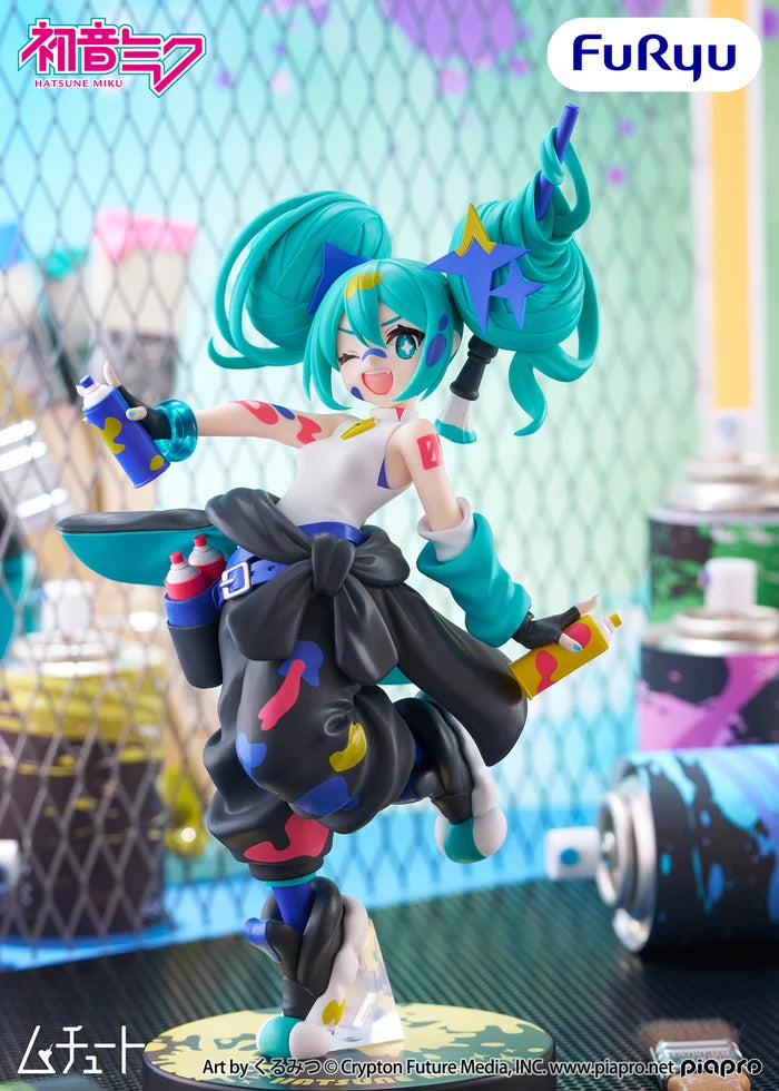Vocaloid Muchute Hatsune Miku (Paint Girl Another Color Ver.) Figure