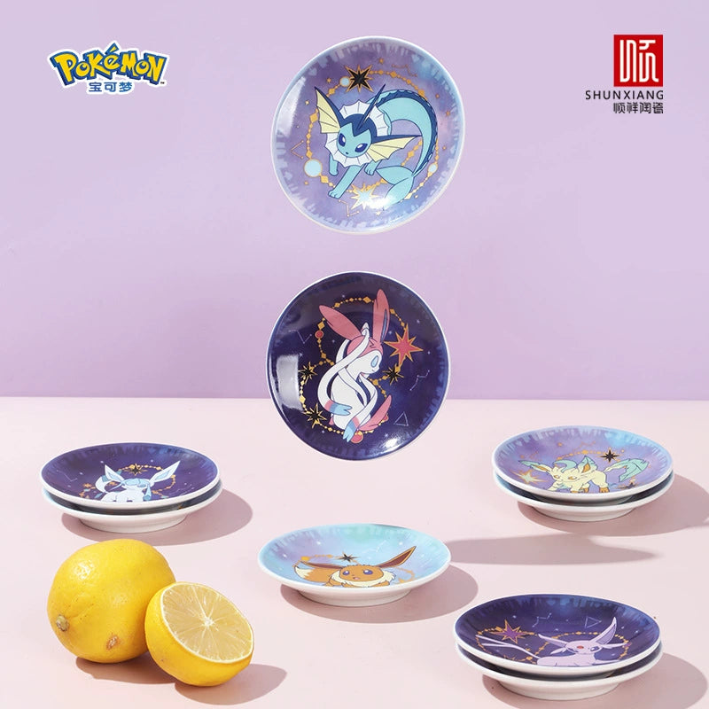 Official Pokemon x Shunxiang Ceramic Eeveelution Dipping Plate Set