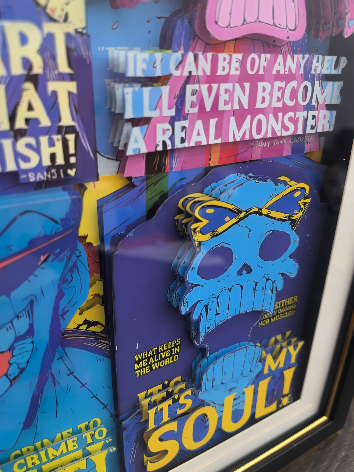 One Piece Handmade Multilayer Decorative 3D Paper Craft Frame