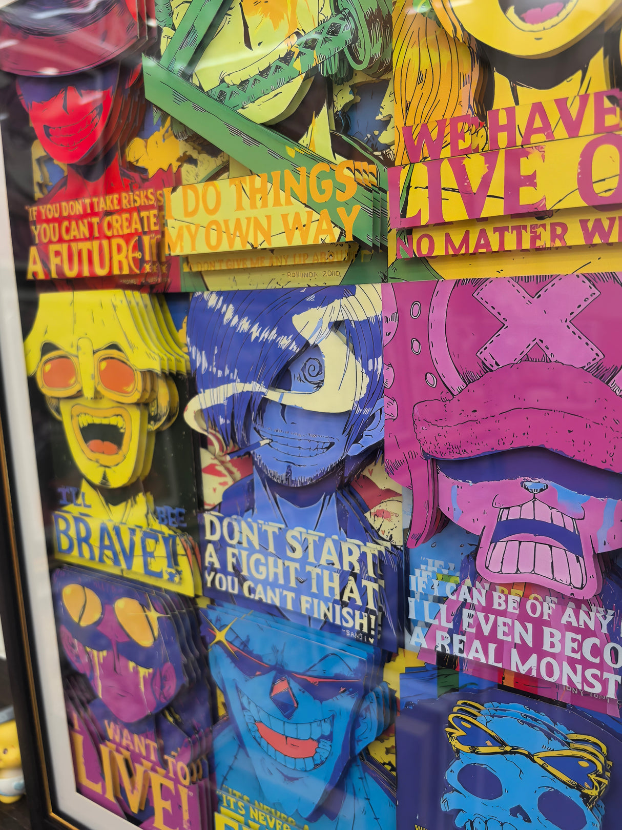 One Piece Handmade Multilayer Decorative 3D Paper Craft Frame