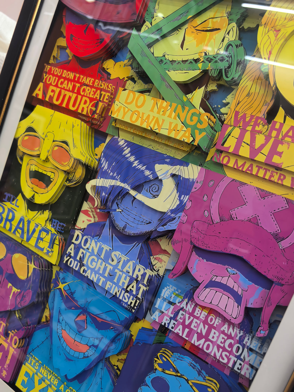 One Piece Handmade Multilayer Decorative 3D Paper Craft Frame