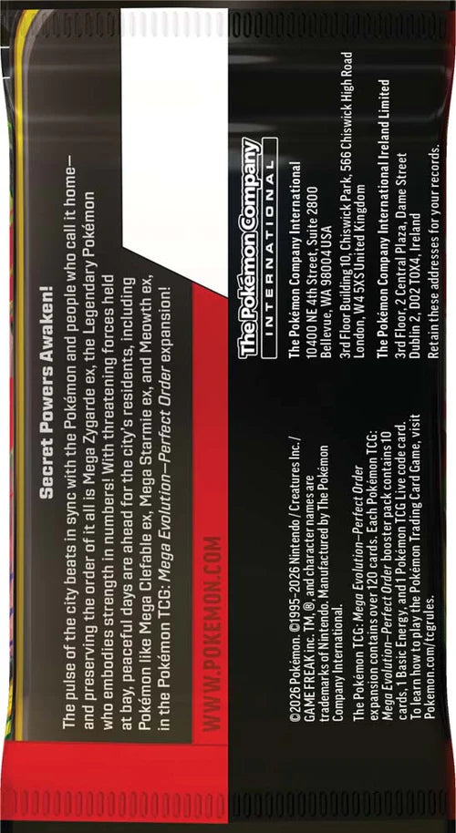 Pokemon TCG: Perfect Order Booster Packs