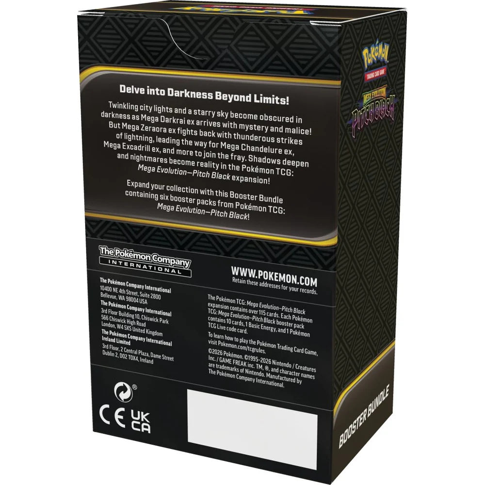 LIMIT 1 PER PERSON Pokemon TCG: Mega Evolution Pitch Black Booster Bundle