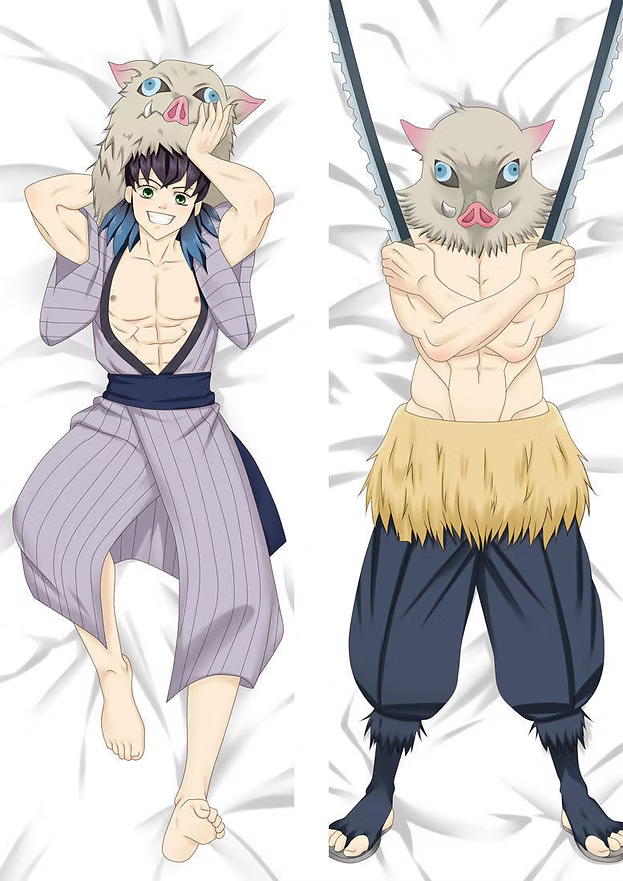 244 - Demon Slayer Inosuke Hashibira Dakimakura Hugging Body Pillow Package