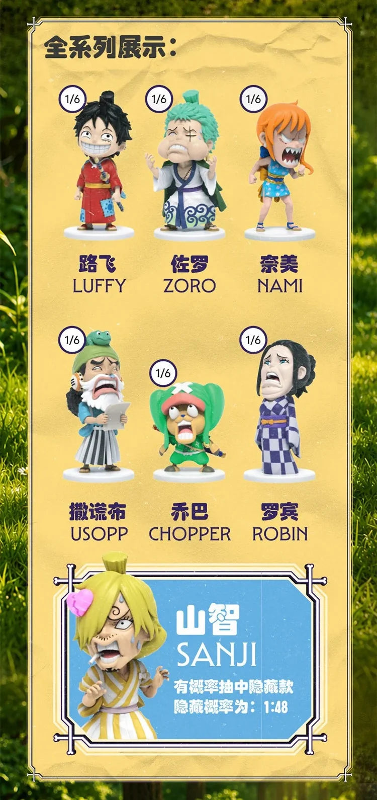 One Piece Whackoos! Silly Face Series Blind Box Figure