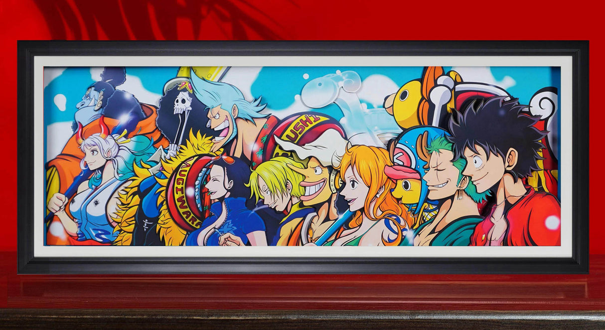 One Piece Handmade Multilayer Decorative 3D Paper Craft Frame