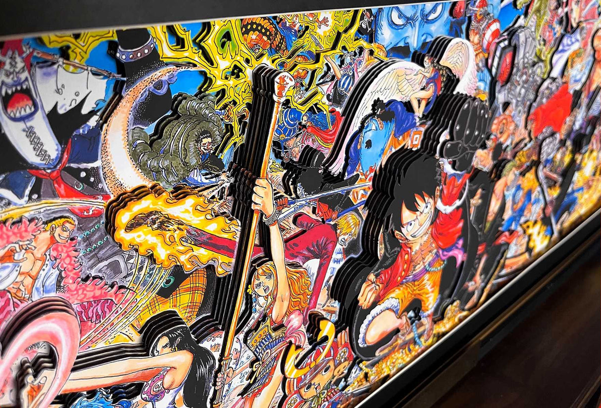 One Piece Handmade Multilayer Decorative 3D Paper Craft Frame