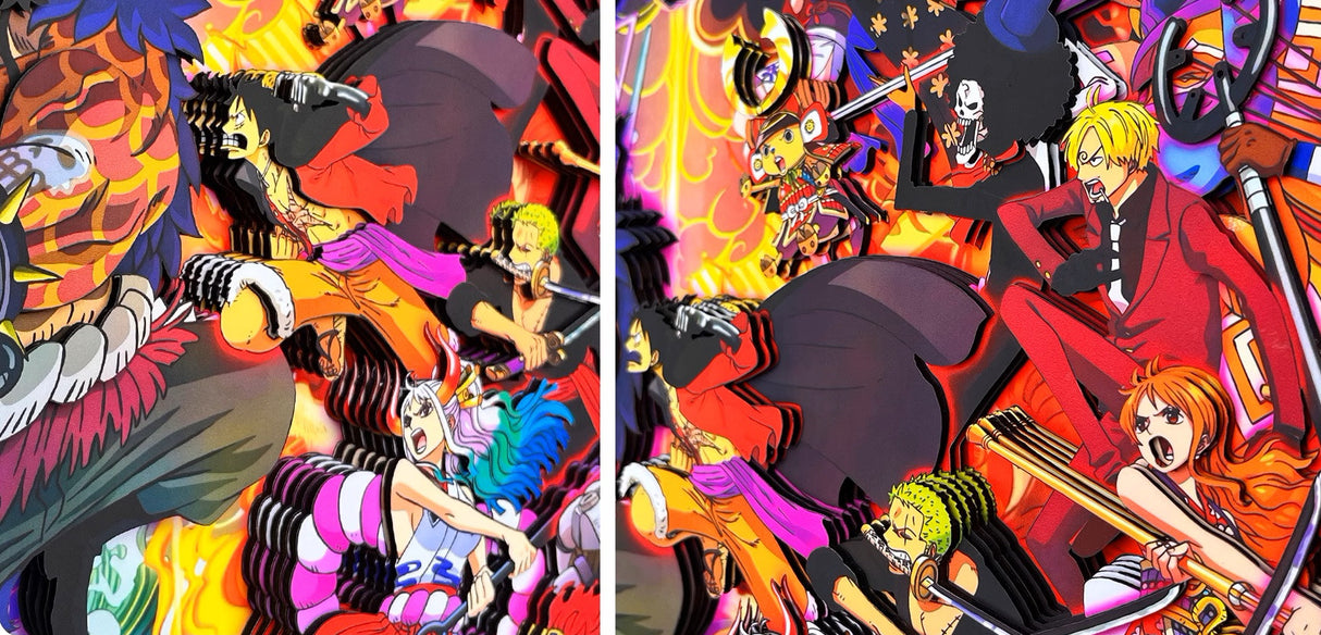 One Piece Handmade Multilayer Decorative 3D Paper Craft Frame