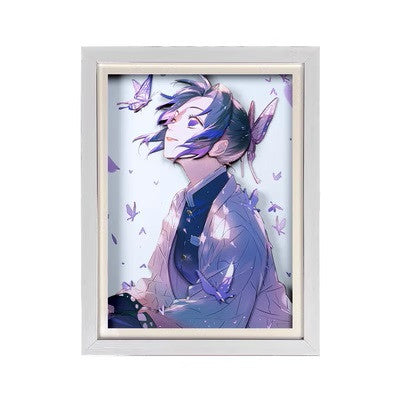 Demon Slayer Handmade Multilayer Decorative 3D Paper Craft Frame