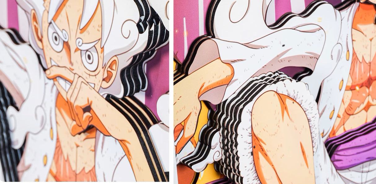 One Piece Handmade Multilayer Decorative 3D Paper Craft Frame