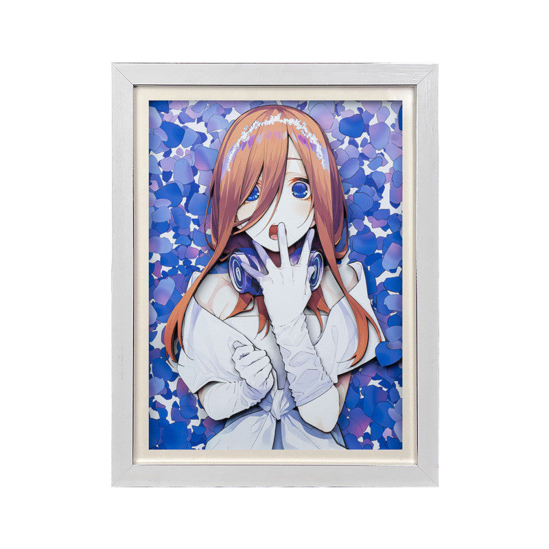 The Quintessential Quintuplets Handmade Multilayer Decorative 3D Paper Craft Frame