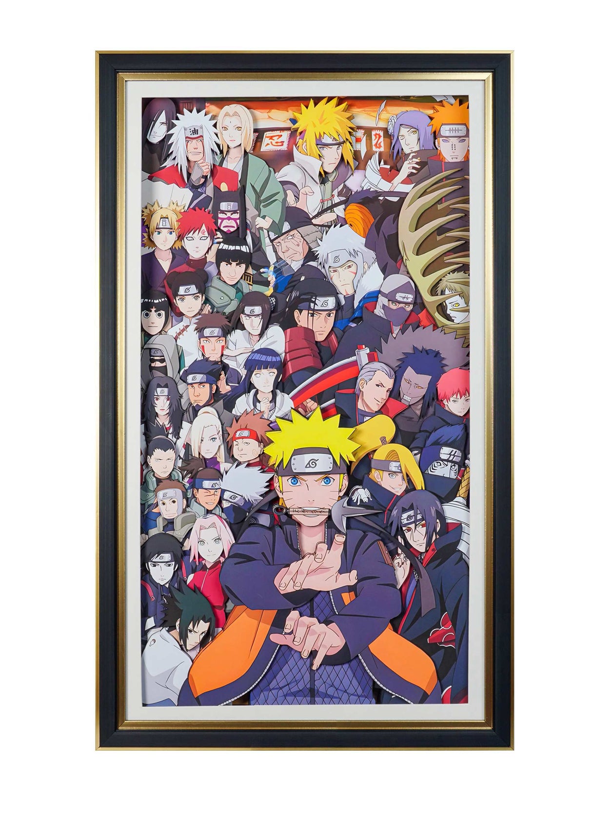 Naruto Handmade Multilayer Decorative 3D Paper Craft Art Frame