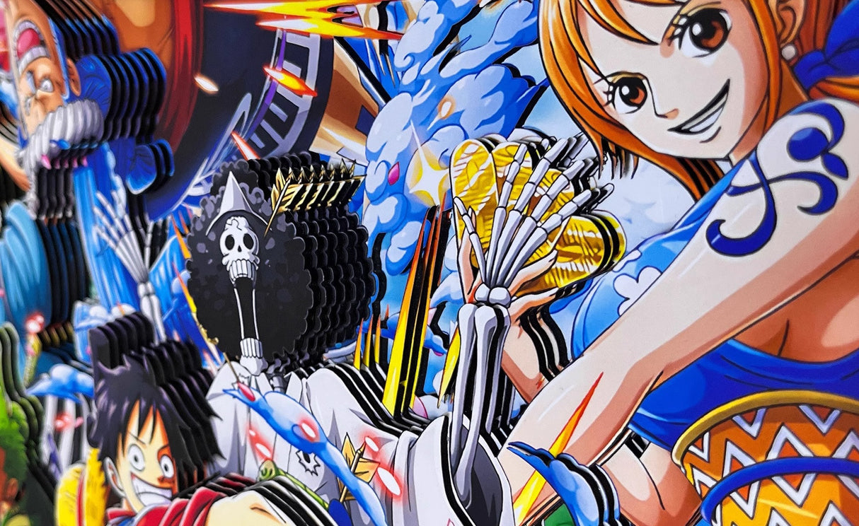 One Piece Handmade Multilayer Decorative 3D Paper Craft Frame