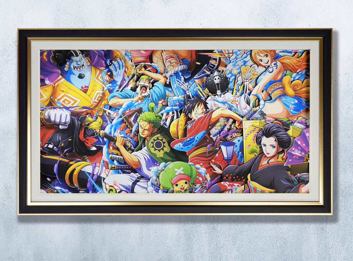 One Piece Handmade Multilayer Decorative 3D Paper Craft Frame