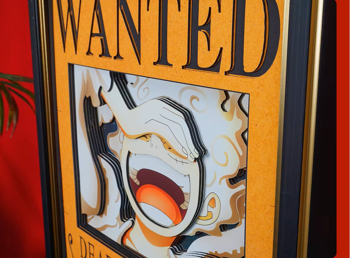 One Piece Handmade Multilayer Decorative 3D Paper Craft Frame