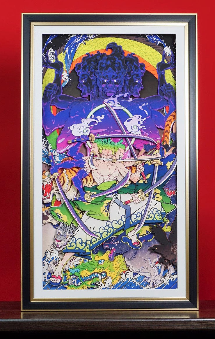 One Piece Handmade Multilayer Decorative 3D Paper Craft Frame