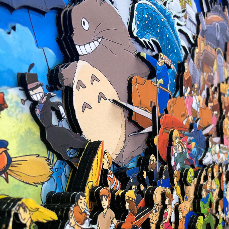 Studio Ghibli Handmade Multilayer Decorative 3D Paper Craft Frame