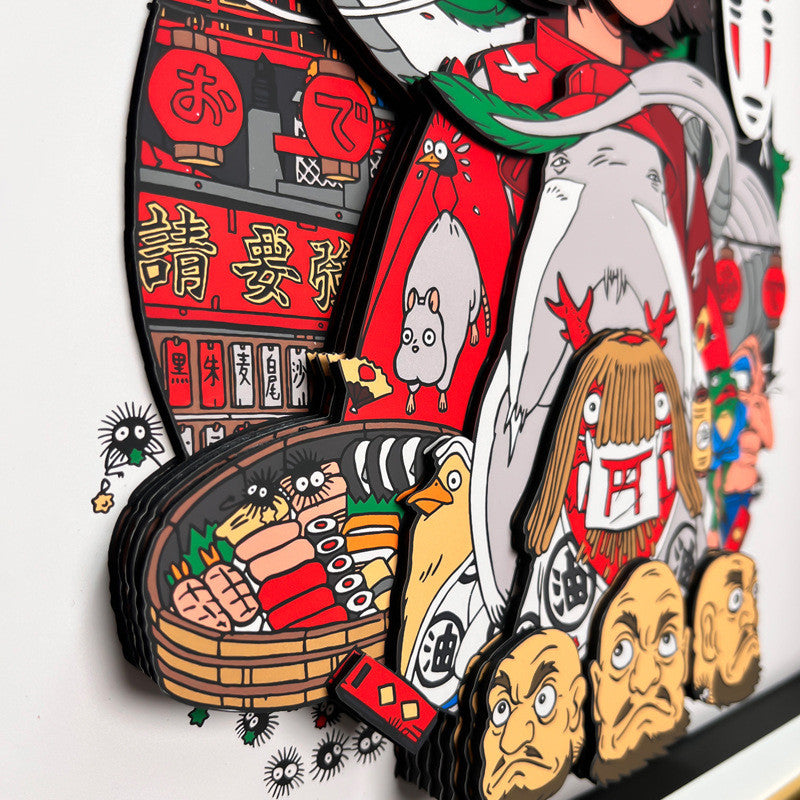 Studio Ghibli Handmade Multilayer Decorative 3D Paper Craft Frame