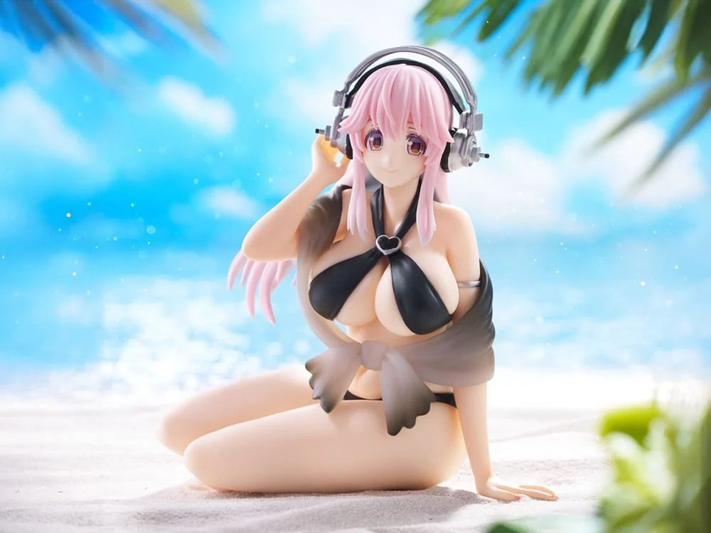 Nitroplus Super Sonico (Swimsuit Black Color Ver.) Noodle Stopper Figure