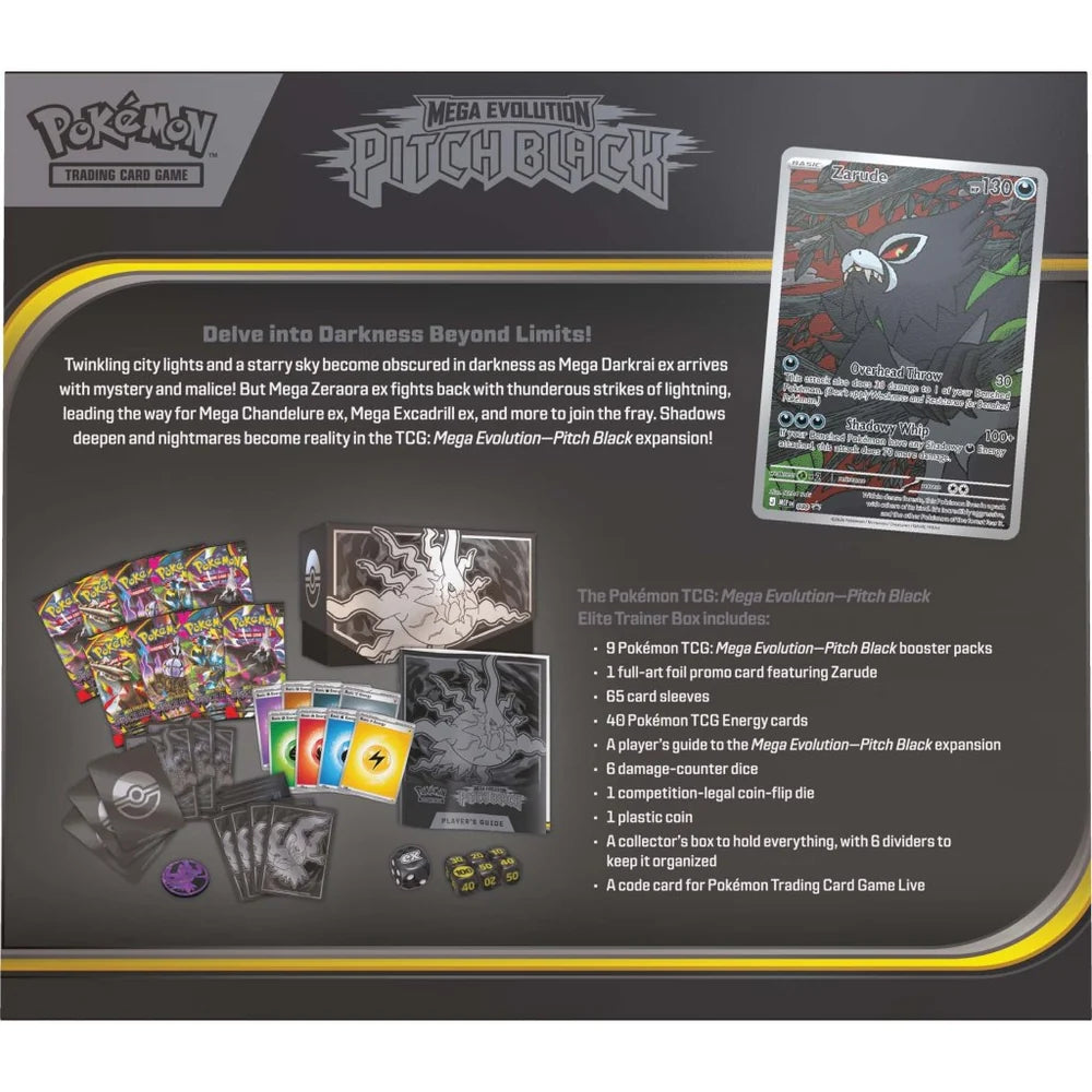 LIMIT 1 PER PERSON Pokemon TCG: Mega Evolution Pitch Black Elite Trainer Box (ETB)