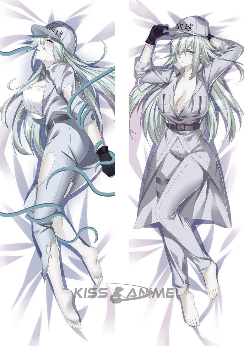 255 - Cells at Work! White Blood Cell U-1196 Hugging Body Pillow Package
