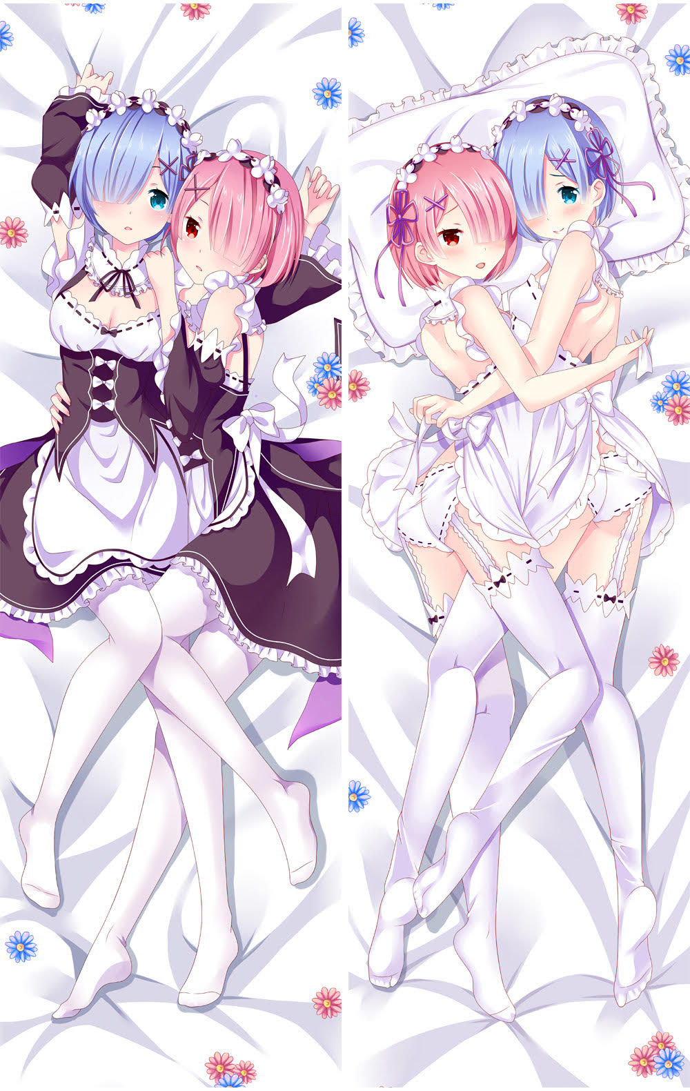 338 - Re:Zero Starting Life in Another World Rem & Ram Hugging Body Pillow Package