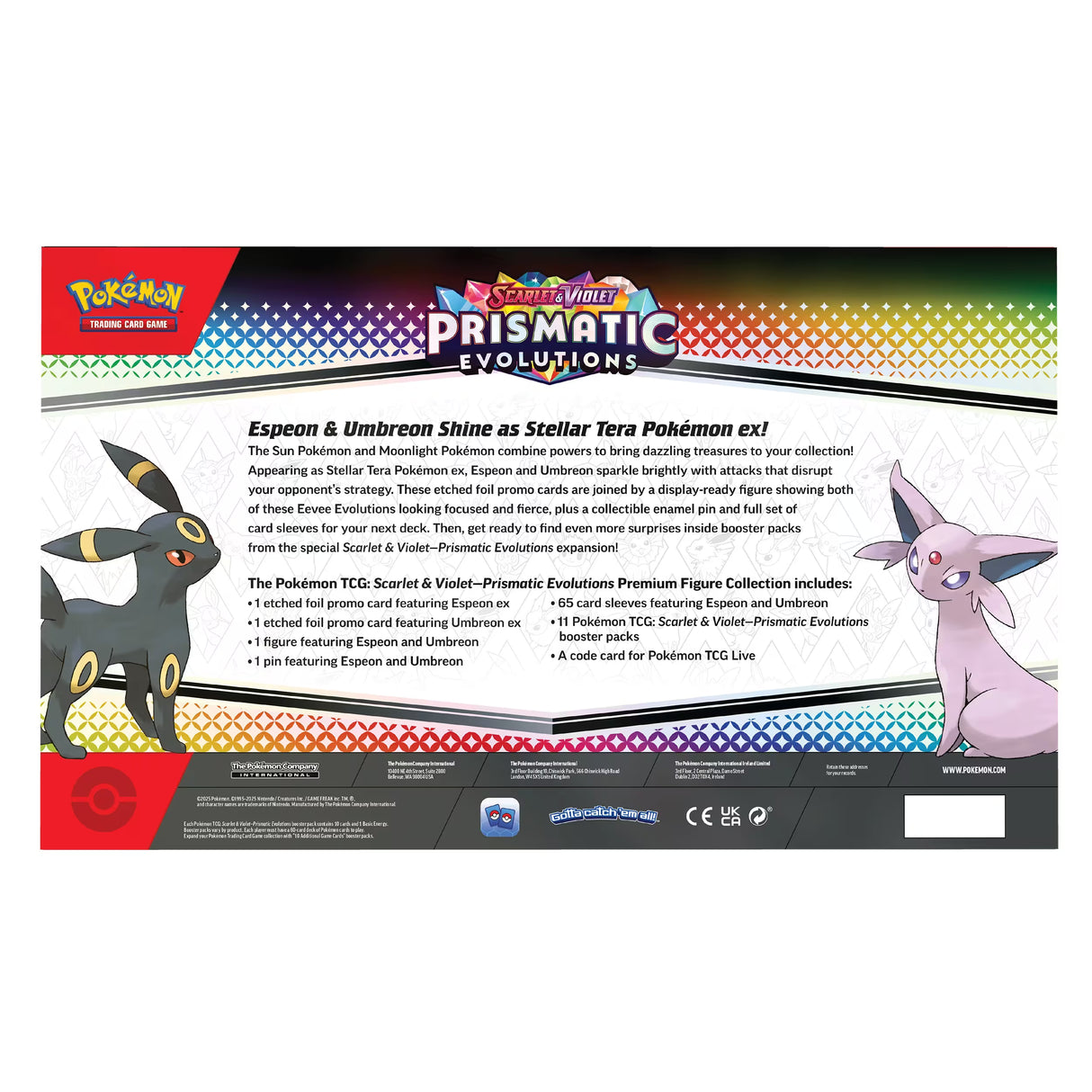 LIMITED TO 1 PER PERSON Pokemon Trading Card Game: Scarlet & Violet - Prismatic Evolutions Premium Figure Collection