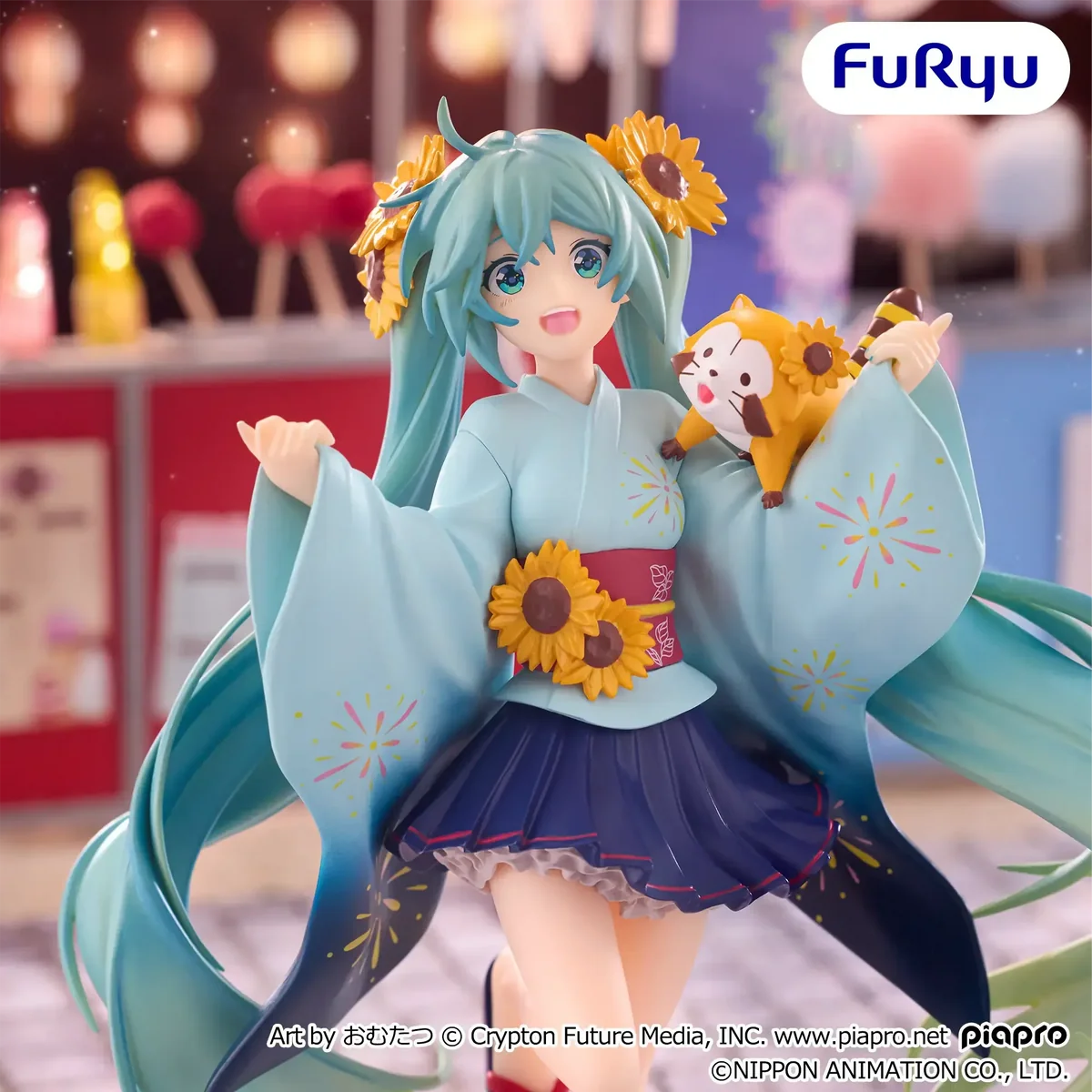 Vocaloid Muchute Hatsune Miku x Rascal the Raccoon Summer Ver. Figure