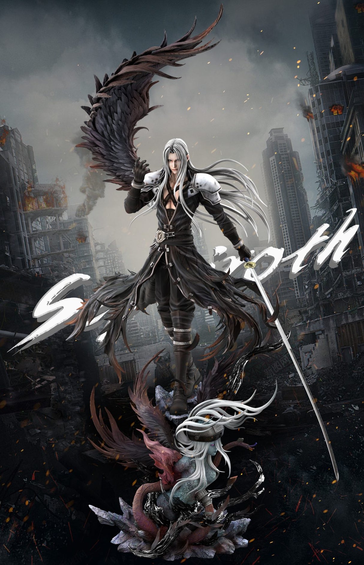 Hunter Fan Studio Final Fantasy 7 Sephiroth 1/6 Scale Resin Statue
