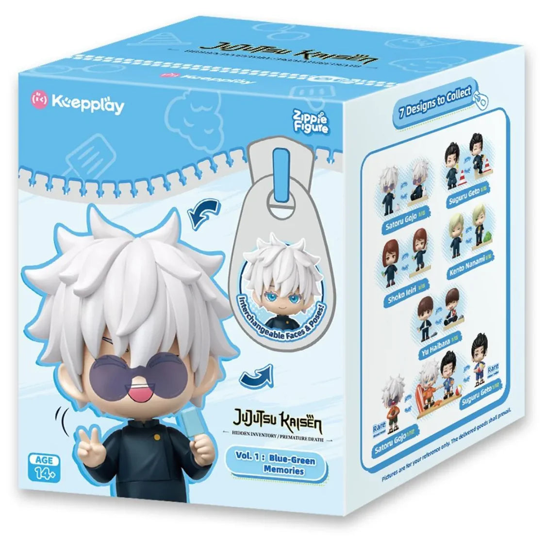 Keeppley Jujutsu Kaisen Blue-Green Memories Series Zippie Figure Blind Box
