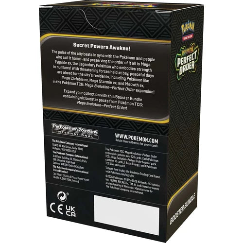 LIMIT 1 PER PERSON Pokemon TCG: Perfect Order Booster Bundle