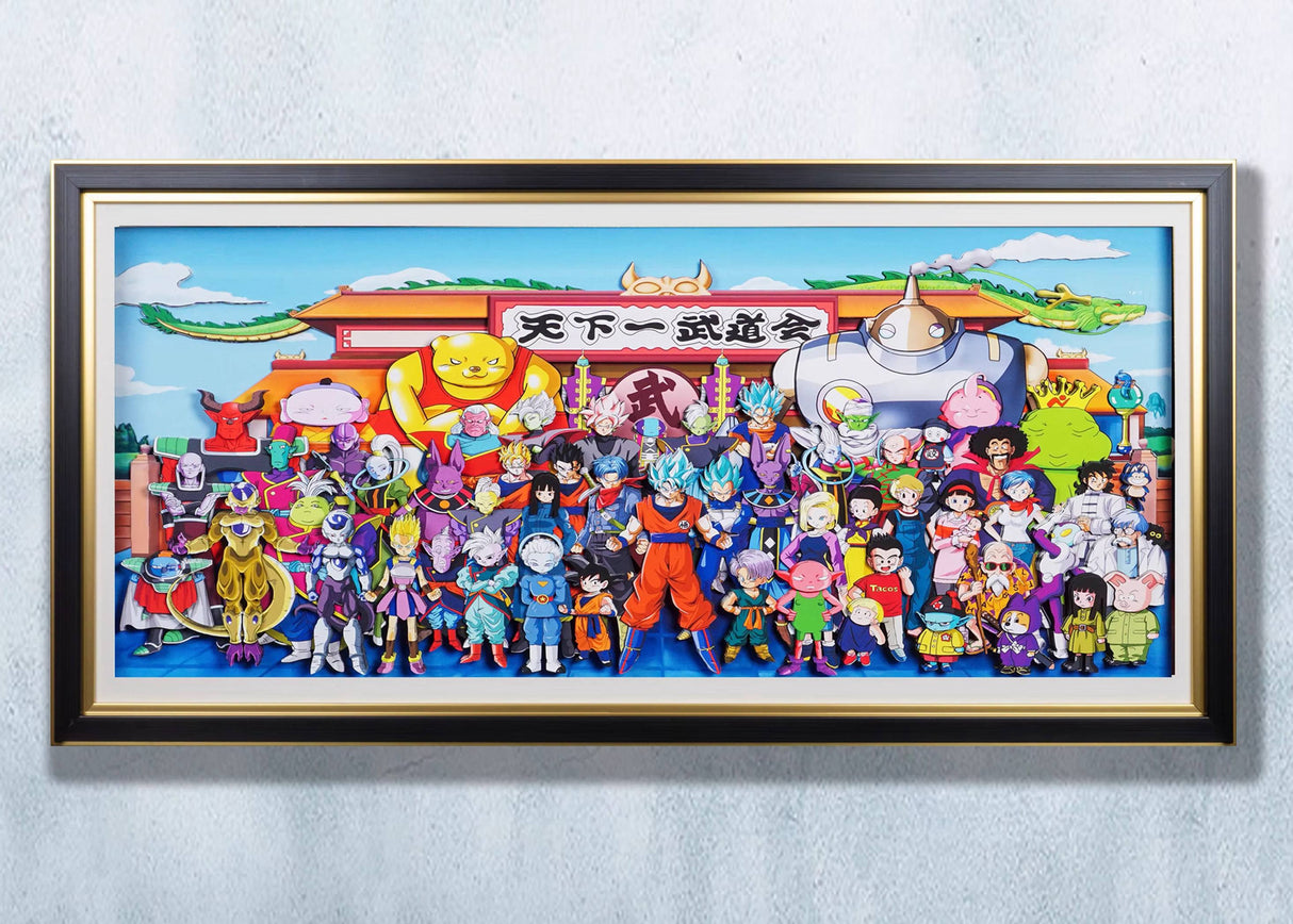 Dragon Ball Handmade Multilayer Decorative 3D Paper Craft Frame