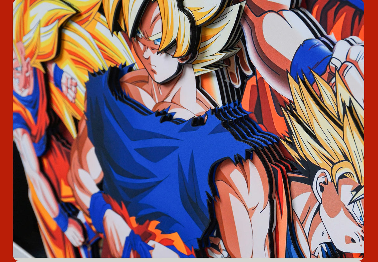 Dragon Ball Handmade Multilayer Decorative 3D Paper Craft Frame