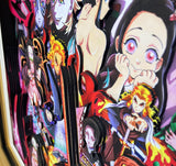 Demon Slayer Handmade Multilayer Decorative 3D Paper Craft Frame
