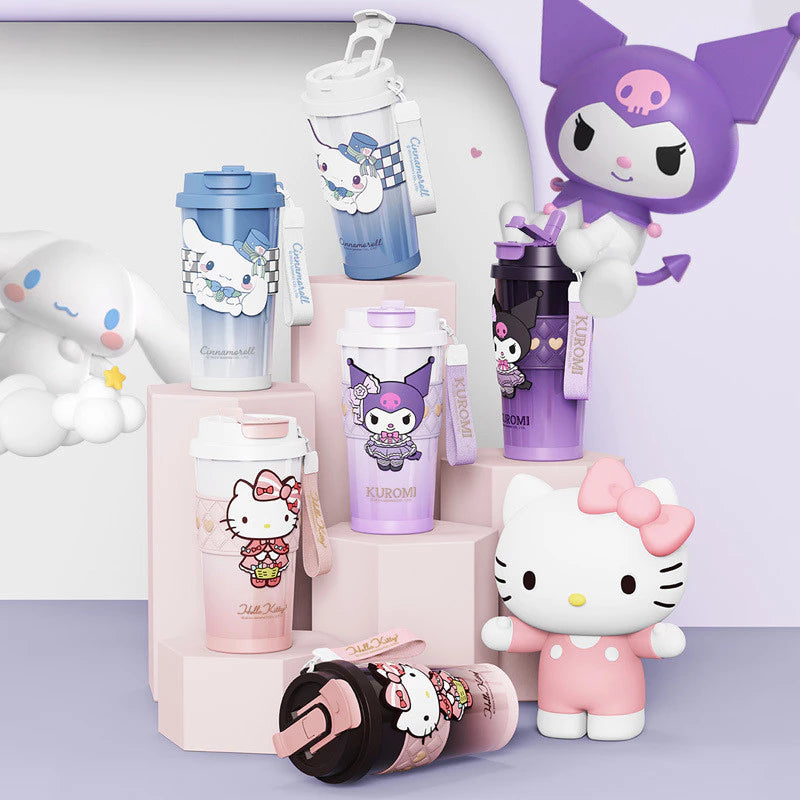 Official Sanrio Insulated Coffee Cup with Straw